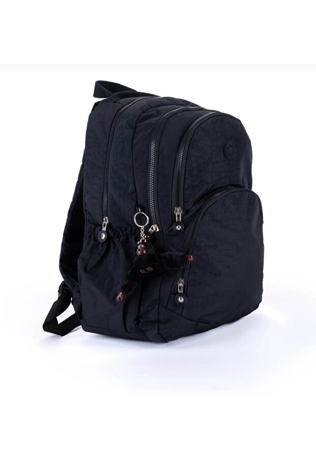Wrinkled Waterproof Fabric Large Size Unisex School Backpack and Travel Bag
