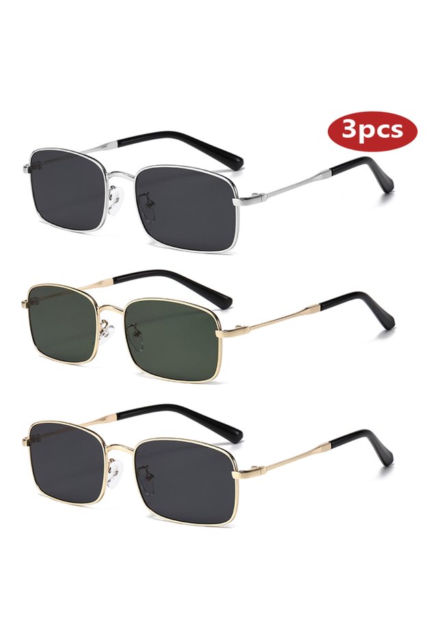 3pcs z05 1/3pcs Classical Square Metal Sunglasses Fashion Men Sunglasses Women Outdoor Sports UV Res