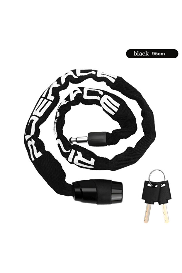 1pcs black 95cm Length Bicycle Chain Lock Portable Anti-theft High Security MTB Mountain Bike Lock W