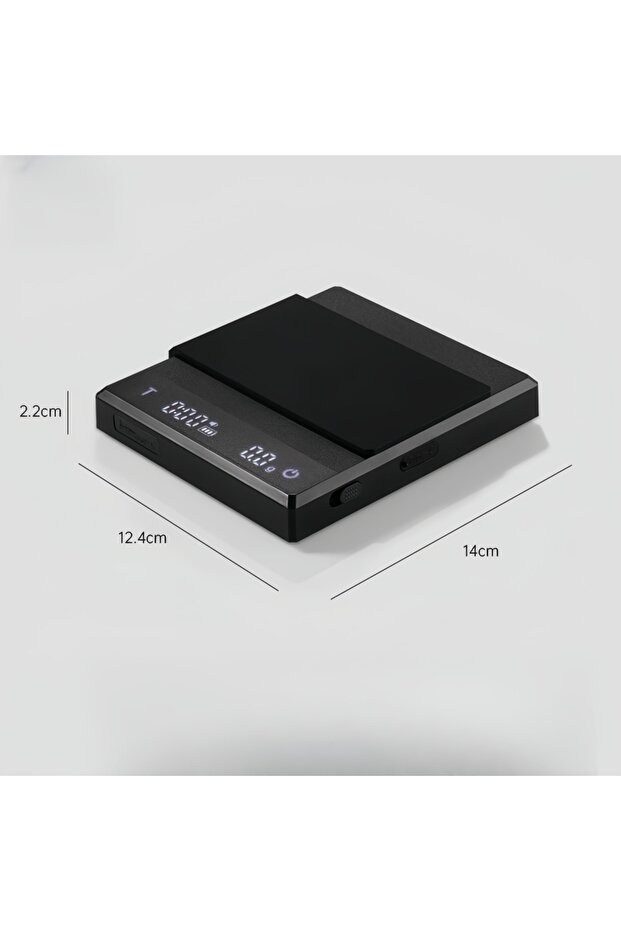 black Electronic Coffee Scale Smart Powder-water Ratio Timing USB Silicone Pad High Precision Good Q