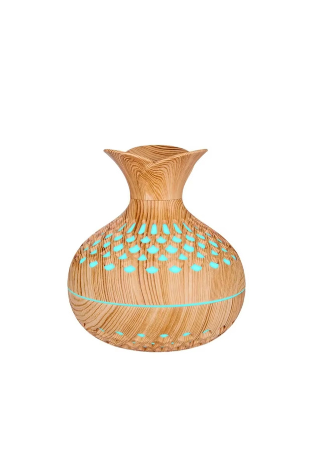 Light Wood Grain Wood Grain Mini Vase Air Humidifier USB Electric Ultrasonic Water Aroma Essential O