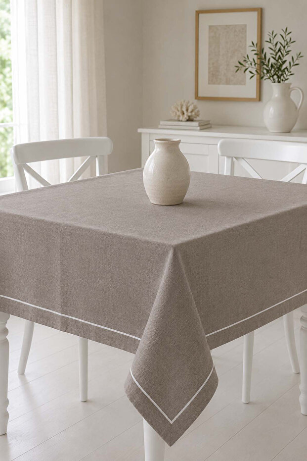Linen Anthracite Tablecloth