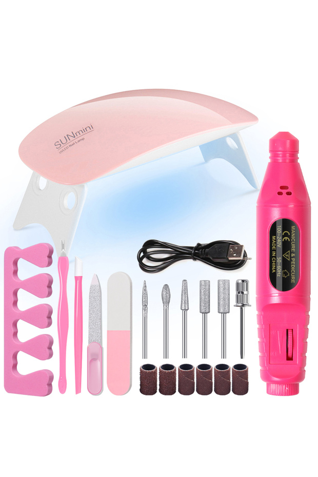 Set-3 LINMANDA Manicure UV LED Lamp Kit Set with UV Lamp and 20000RPM Nail Drill Machine for Remove