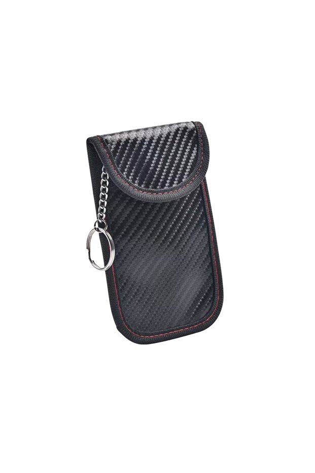 black Car Key Signal Blocker Case Faraday Cage Fob Pouch Keyless RFID Blocking Bag Car Accessories