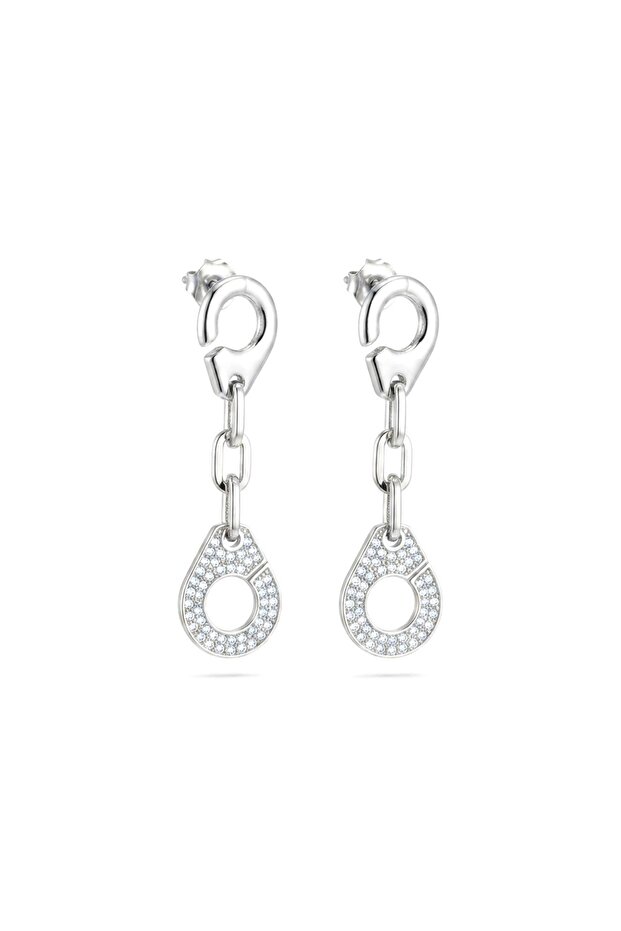 Tarnish-Free Steel Zircon Stone Hook Model Dangle Women's Earrings - Gift Boxed