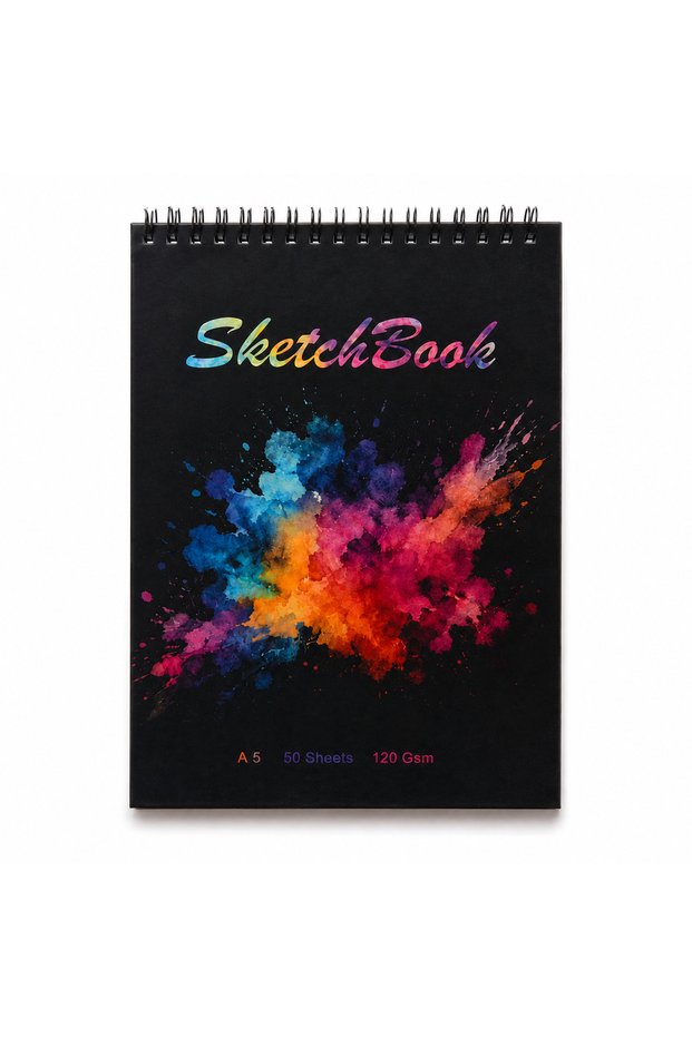 Wise Owl A5 Sketchbook 120 Gr 50 Sheets Spiral Bound Hard Cover Drawing and Pencil Sketch Notebook – Color Explosion