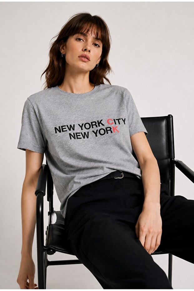 New York Printed Ck Jeans T-shirt