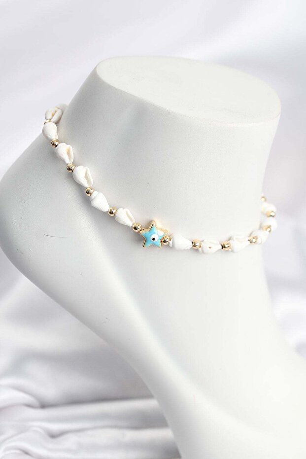 Sea Shell Model Star Detailed Anklet