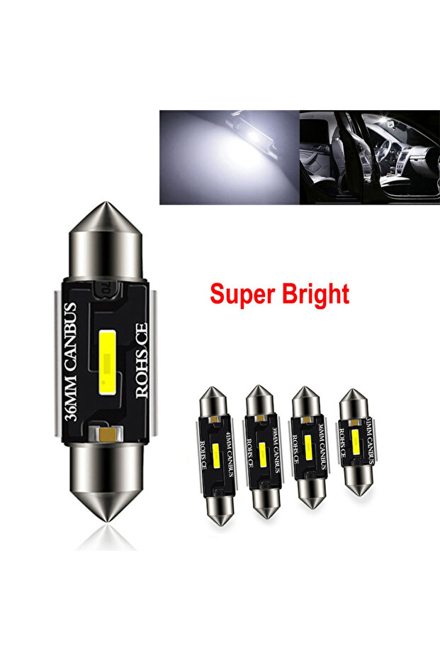 2 pcs 36mm festoon 2pcs C5W LED CSP 1860 Signal Lamp Canbus Bulb 31mm 36mm 39mm 41mm Festoon Light C
