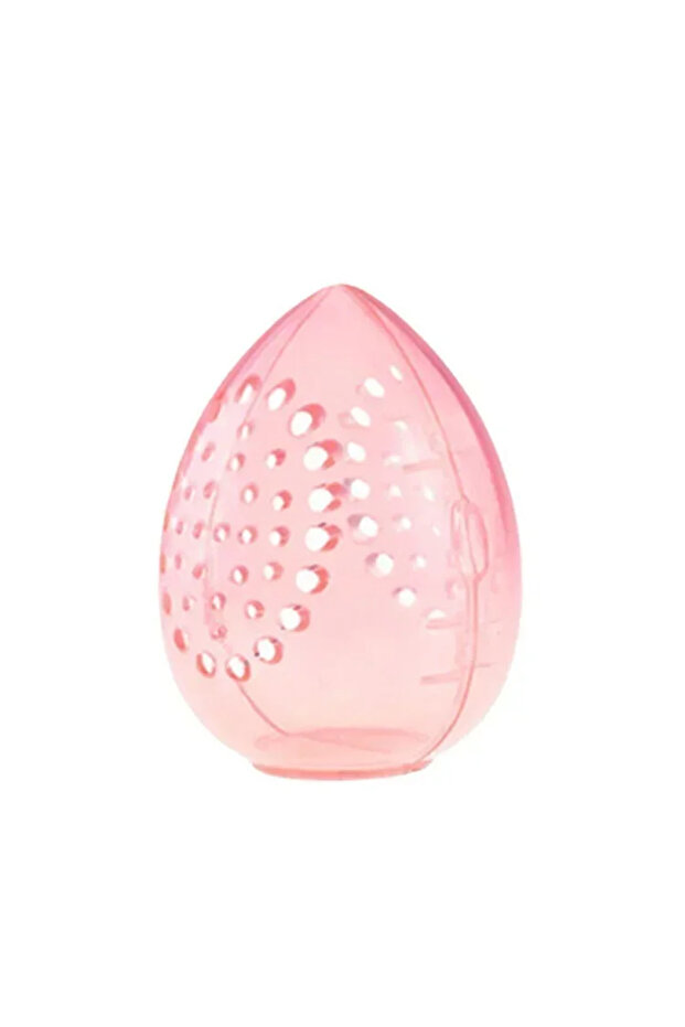 1pc-Pink 1PC Travel Cosmetic Sponge Box New Portable Pink and White Egg Plastic Box Powder Sponge Or