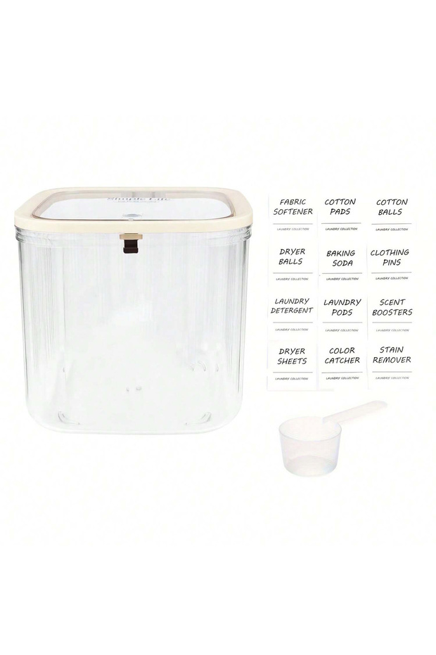 Clear Laundry Pods Container,Clear Laundry Room Organization and Storage Containers with Pop-Up Lids