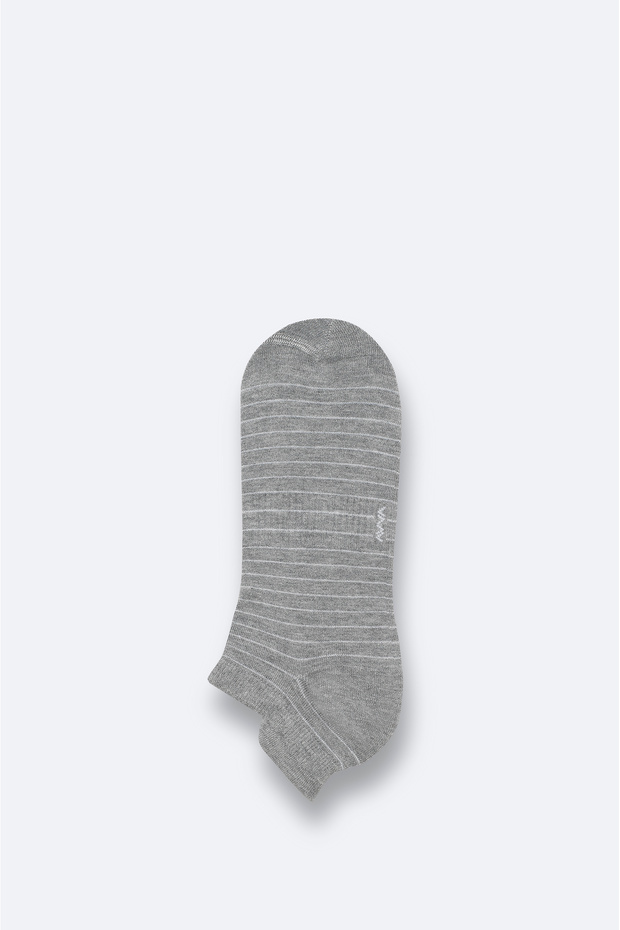 Men's Gray Bamboo Blend Booties Socks B008516