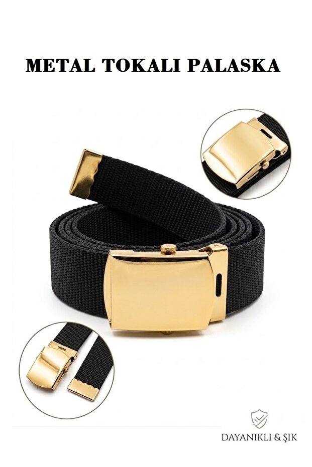Yellow Metal Buckle Belt Military Tactical Palaska