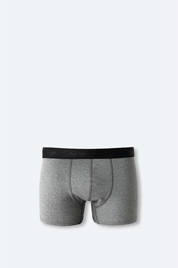 Men's Anthracite Basic Cotton Single Regular Fit Boxer B009510
