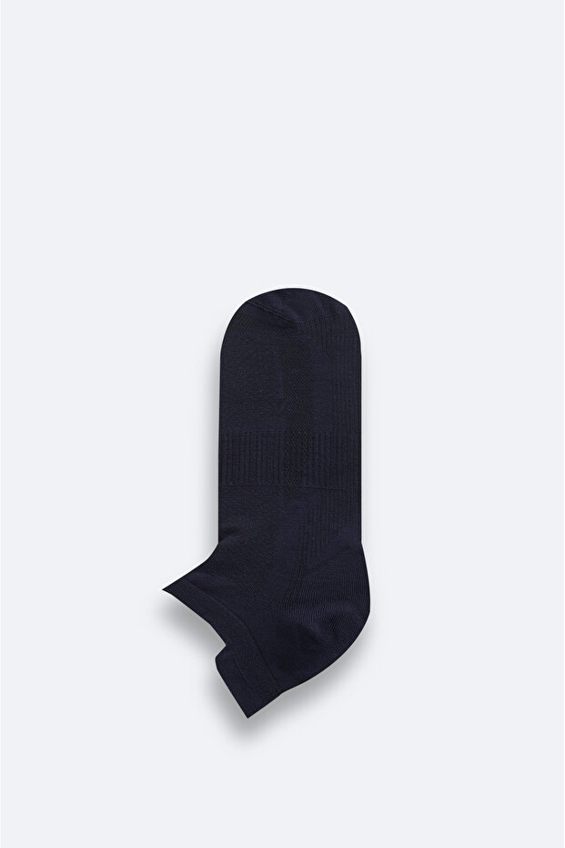 Men's Navy Blue Bamboo Booties Socks B008530