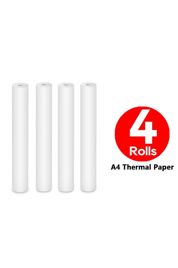 4Rolls A4 Thermal Paper Rolls 1/2/4/10Rolls High Quick-Dry For Printing Documents/Examination Papers