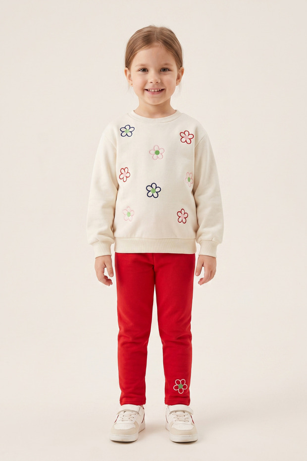 Girl's Suit Daisy Printed
