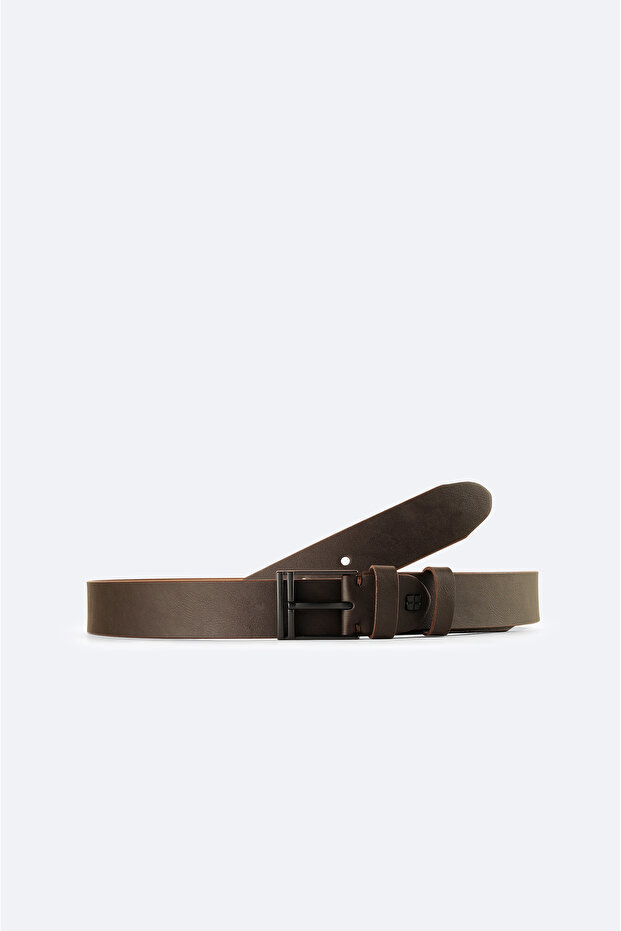 Men's Brown Iron Buckle Belt A42Y9313