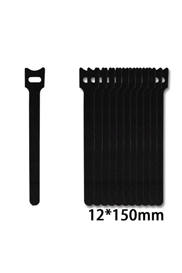 50pcs black Attaches Auto Adhesive Strap 10/30/50Pcs Wire Fixing Strap Sewing Reusable Long T-tie Co