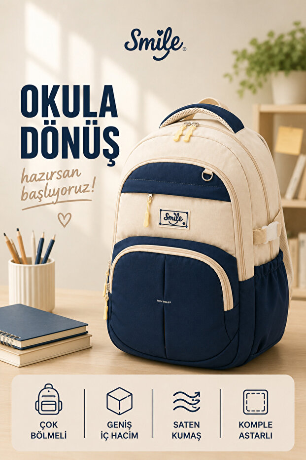 Multi-Compartment Orthopedic Back Support Lined Waterproof Satin Fabric Korean Laptop Compartment School Bag for Girls and Boys for Primary Middle High School College