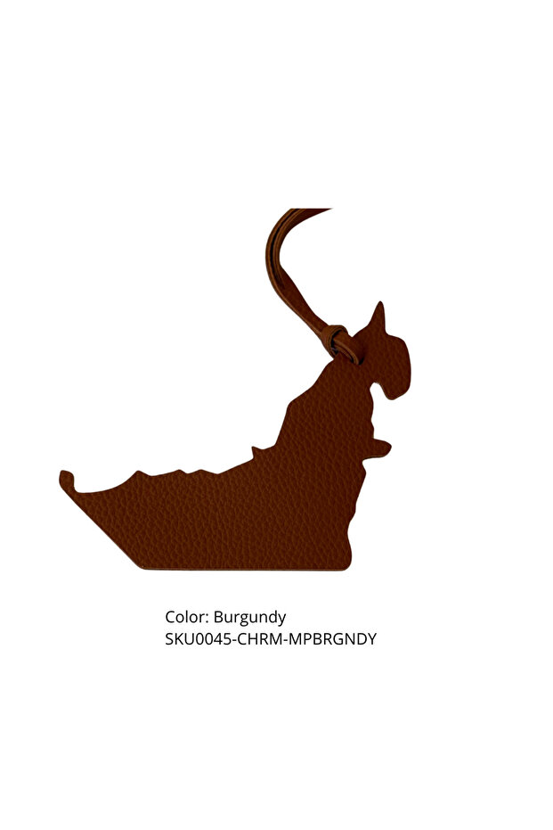 UAE Map Charm - Burgundy