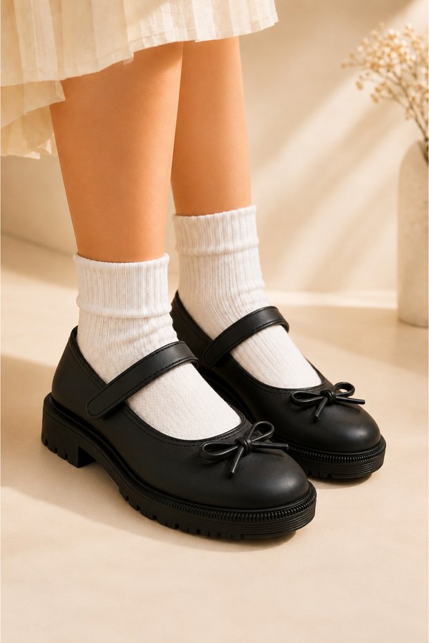 Female Child Flats Black Female Child Flats Female Child School Shoes Female Child Shoes New Season