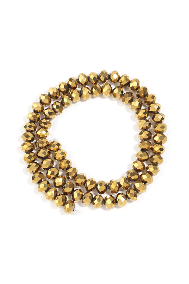 8x6mm-ap70pcs 3/4/6/8/10mm Faceted Shape Crystal Beads Gold Color Austria Crystal Glass Beads Spacer