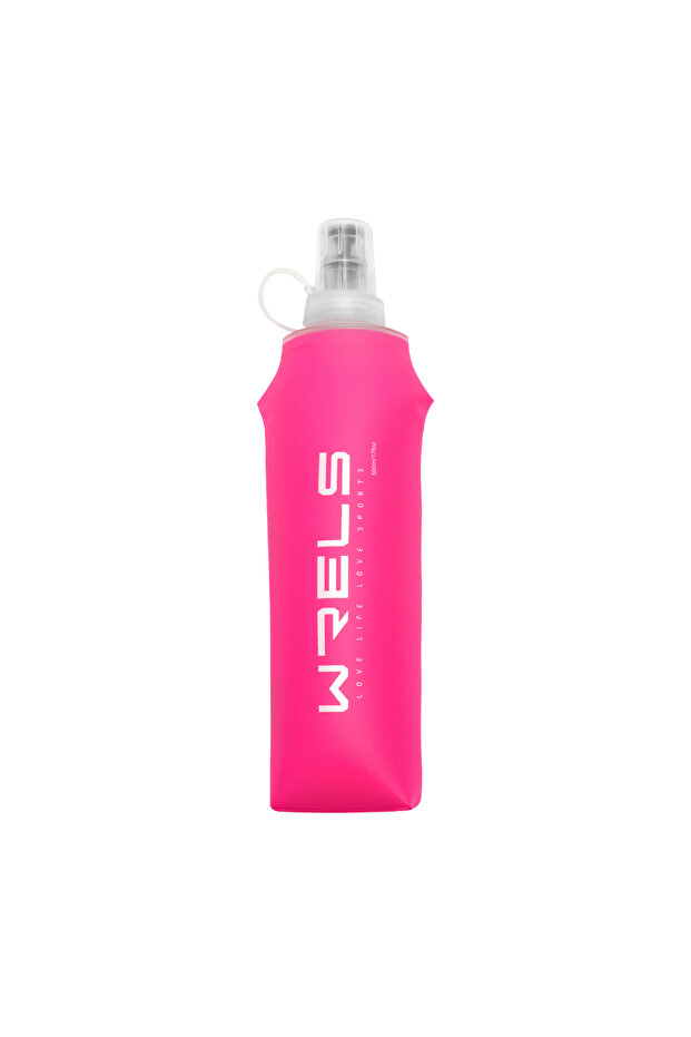 pink-500ml 1pc150ml/250ml/500ml Outdoor Collapsible Silicone Bite Size Water Bottle Running Camping