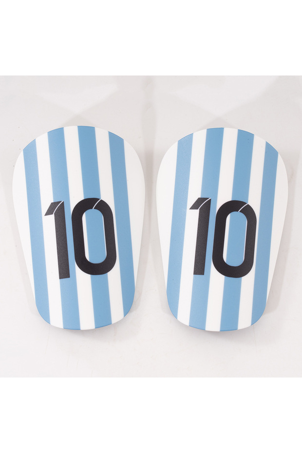 XS 2pcs blue 10 2pcs Mini Football Shin Pad Non-slip Shock Absorbing Leg Protector Men Women Kids Th