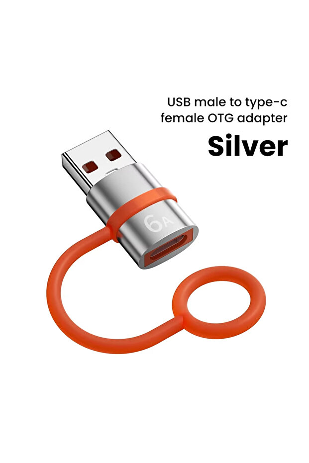 Silver NNBILI USB3.0 Adapter USB Male to Type C Female OTG 6A Fast Charging 10Gbps Data Transfer Wit