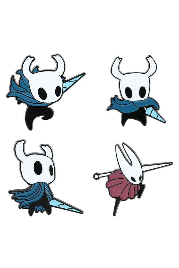 4pcs Hollow Knight Enamel Pins Cute Cartoon Metal Brooch Game Jewelry Badge for Backpack Pins Access