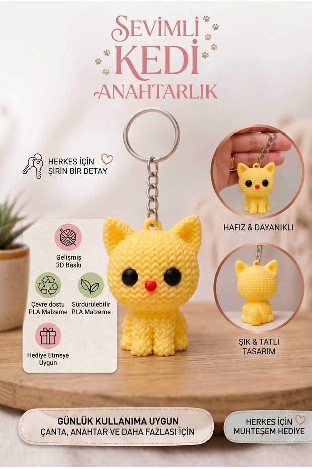 Cat Keychain Bag Keychain Accessory