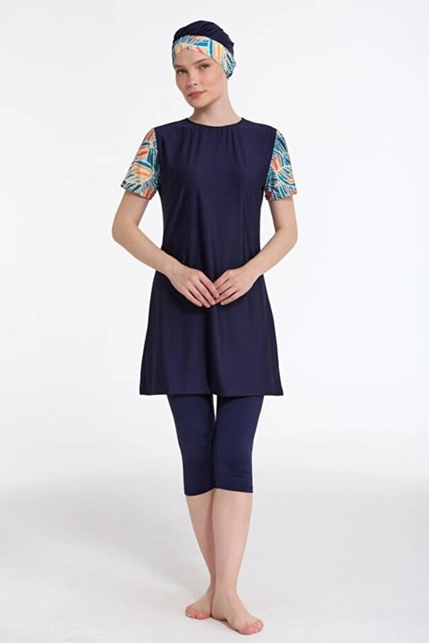 Ri̇vamare 0718-328Semi-Closed Hijab Set