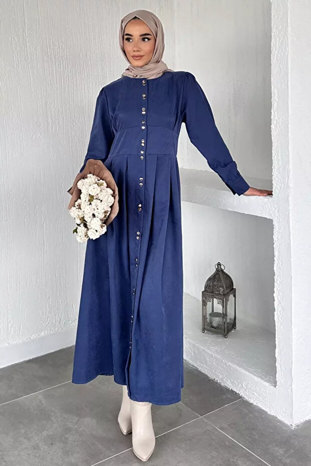 Gülseli Front Buttoned Hijab Dress