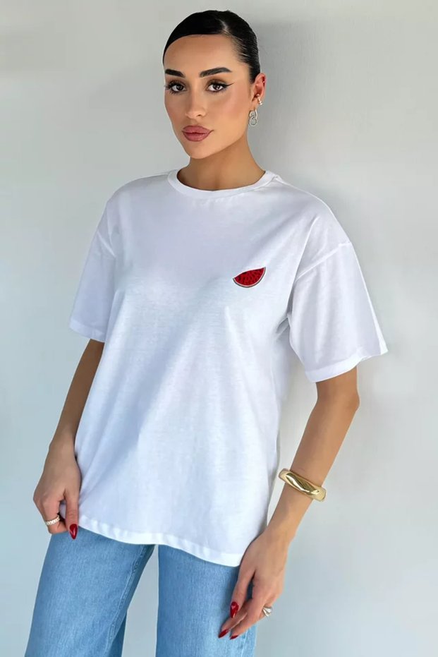 Tricou brodat pentru damă