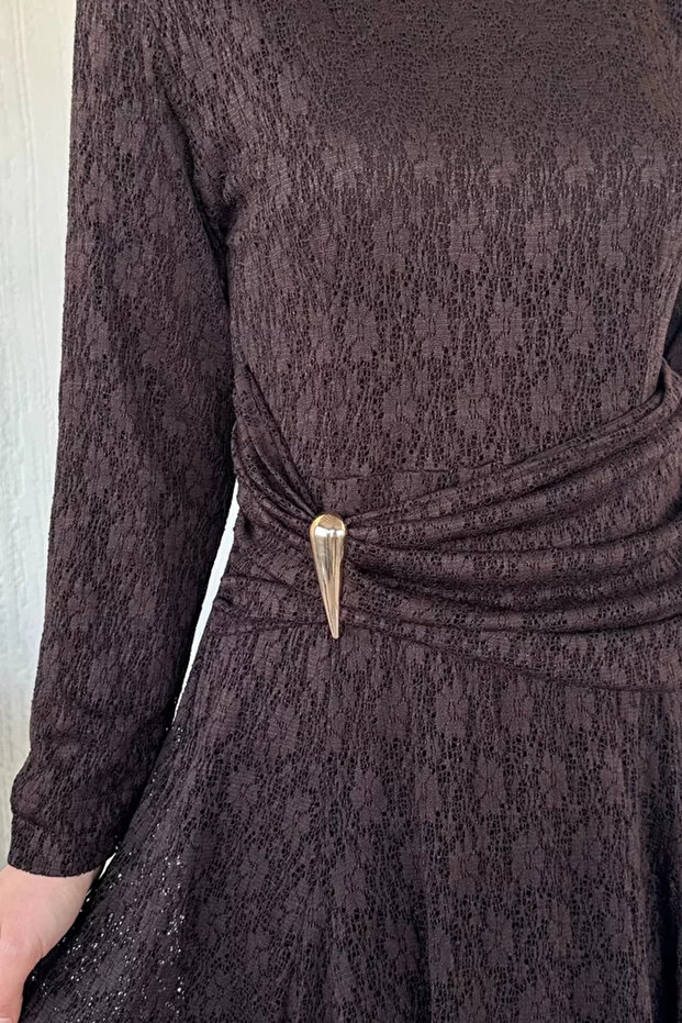Gülseli Lined Hijab Lace Dress