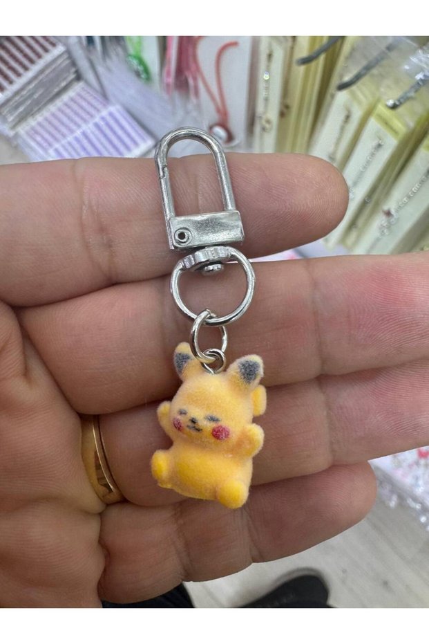 Pikachu Charm Keychain Cute Yellow Figurine Bag Ornament Gift Accessory