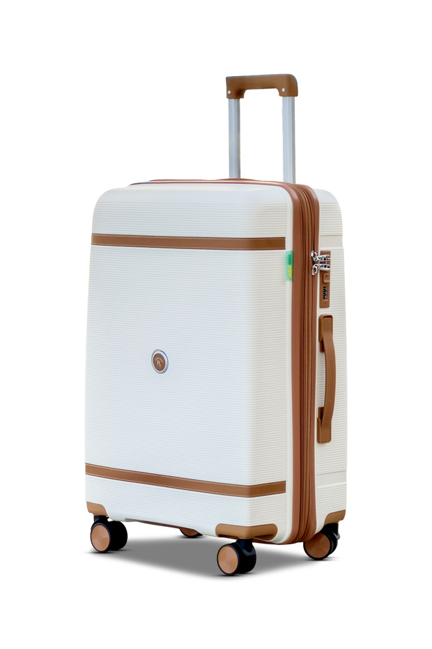 Ultra Line Expandable PP Medium Checked 24 Inch (20-25kg) Luggage, Hard Shell, Unbreakable, Combination Lock, Suitcase
