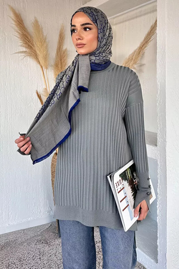Gülseli Crew Neck Hijab Knitwear Tunic
