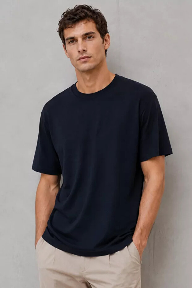 Men's Patterned Crew Neck T-Shirt