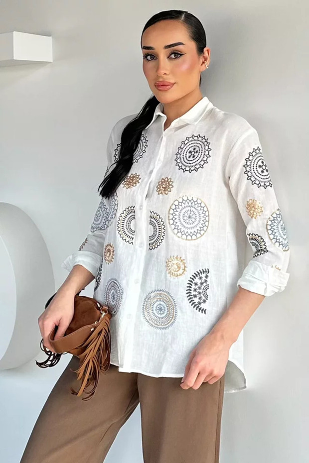 Oversize Patterned Shirt