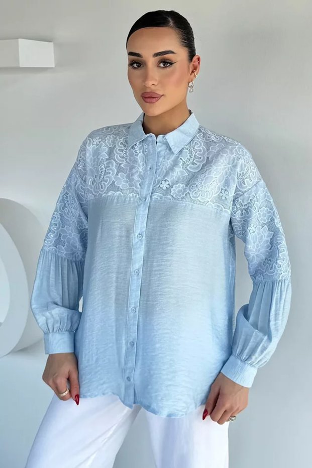 Women's Guipure Detailed Shirt
