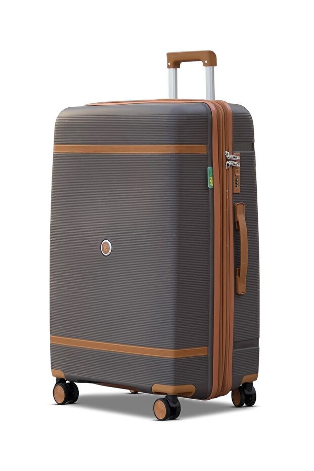 Ultra Line Expandable PP Large Checked 28 Inch (30-35kg) Luggage, Hard Shell, Unbreakable, Combination Lock, Suitcase