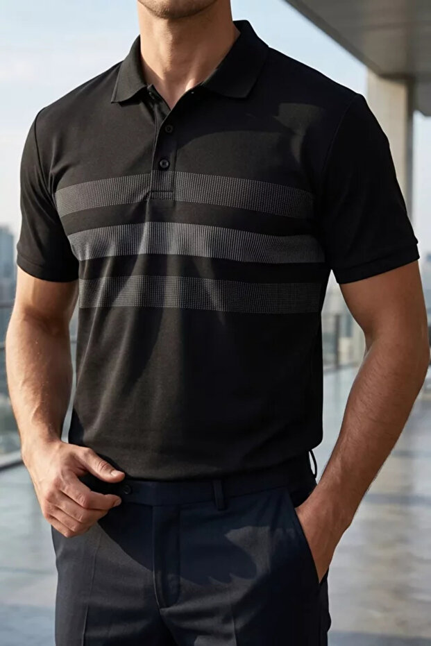 Front Buttoned Polo Collar T-Shirt