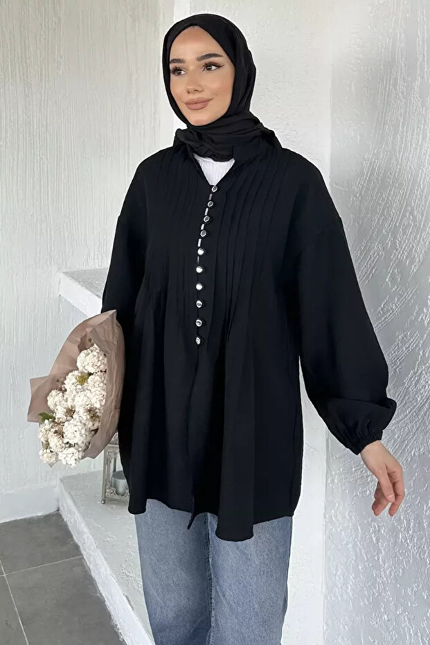 Buttoned Hijab Tunic