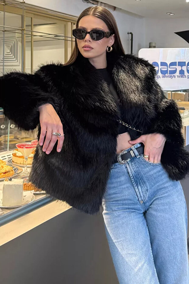 Women's Lined Fur Short Coat