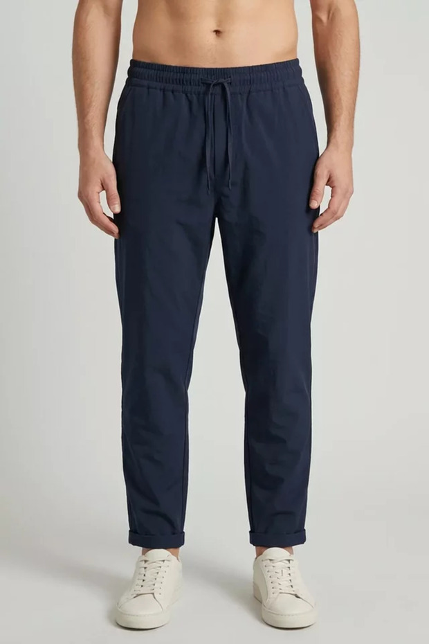 Men's Elastic Waist Double-Legged Trousers