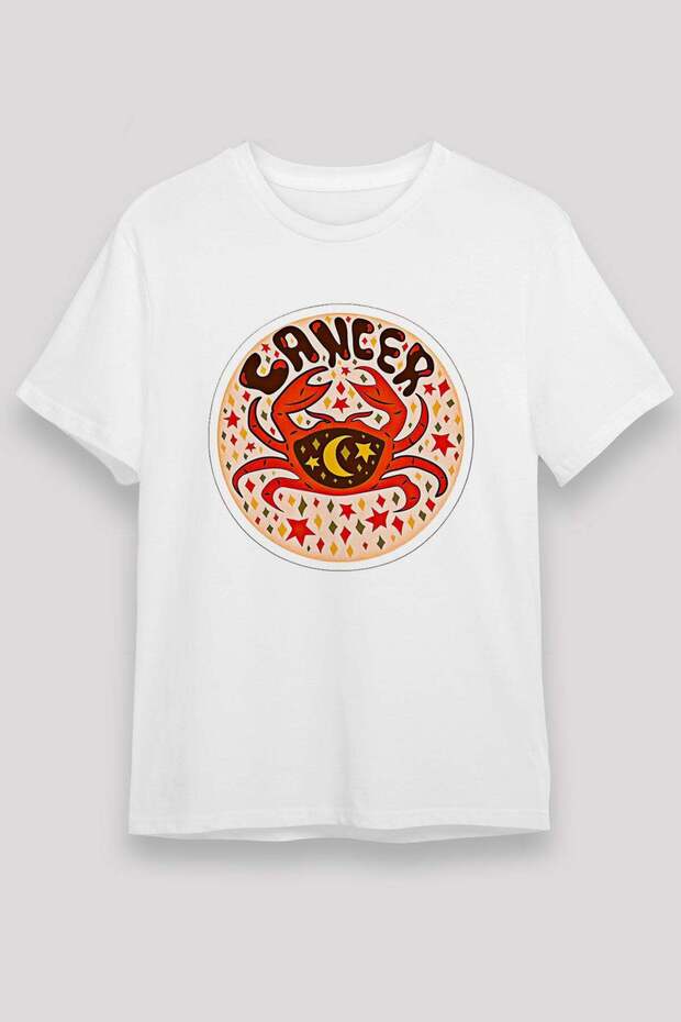 Cancer Zodiac Sign Printed T-Shirt