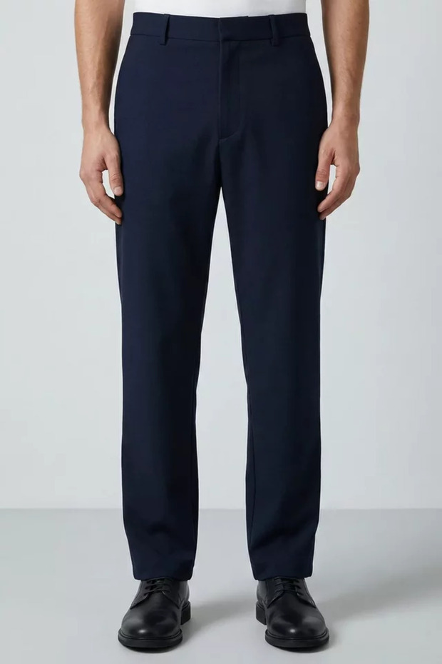 Men's Baggy Fabric Trousers with Elastic Waist
