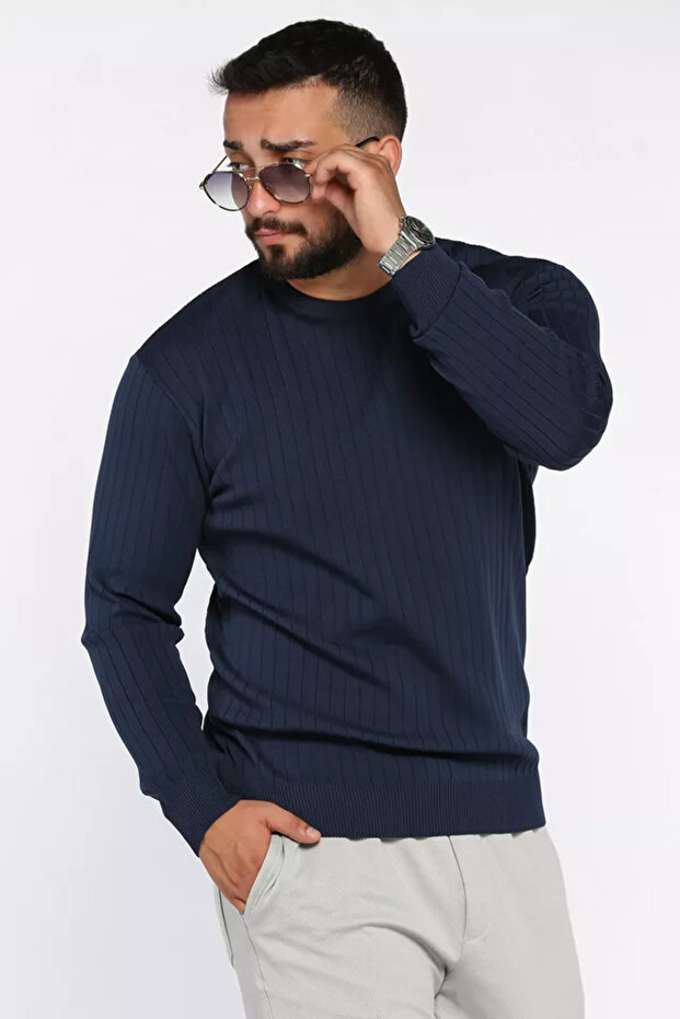 Crew Neck Men's Knitwear Sweater
